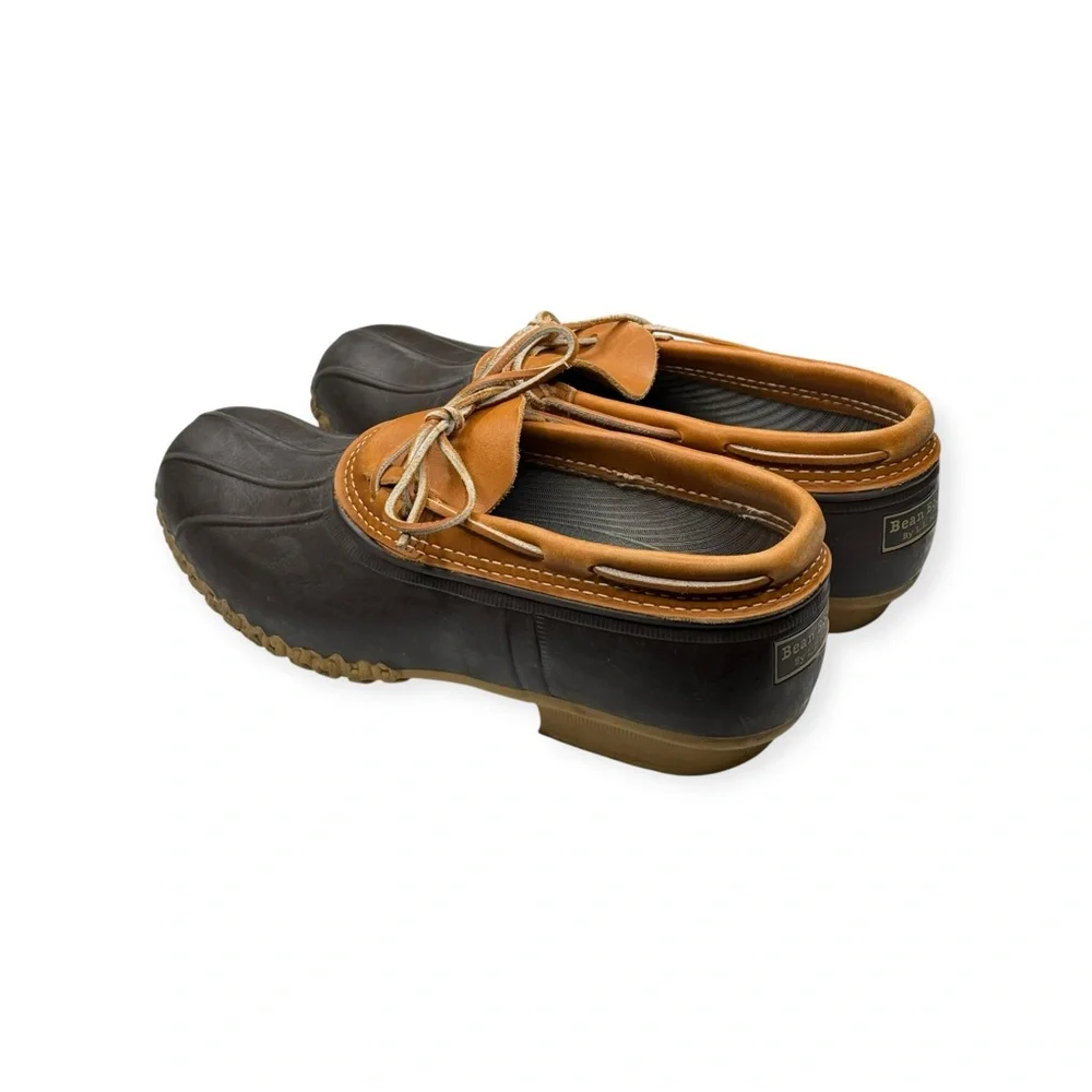 LL Bean ✪ Classic Rubber Moc Duck Rain Boots ✪ Tan Bean Boot Brown Gum ✪ 12M ✪